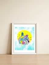 Floral Ara  — framed, leaning against the wall thumbnail