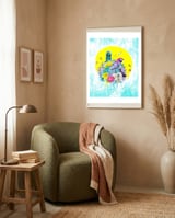 Floral Ara  framed in a tender room thumbnail