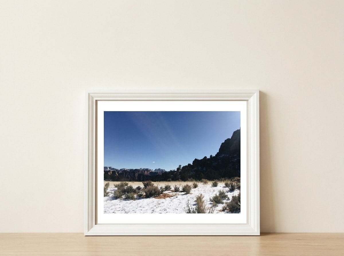 Zion National Park II — framed, leaning against the wall