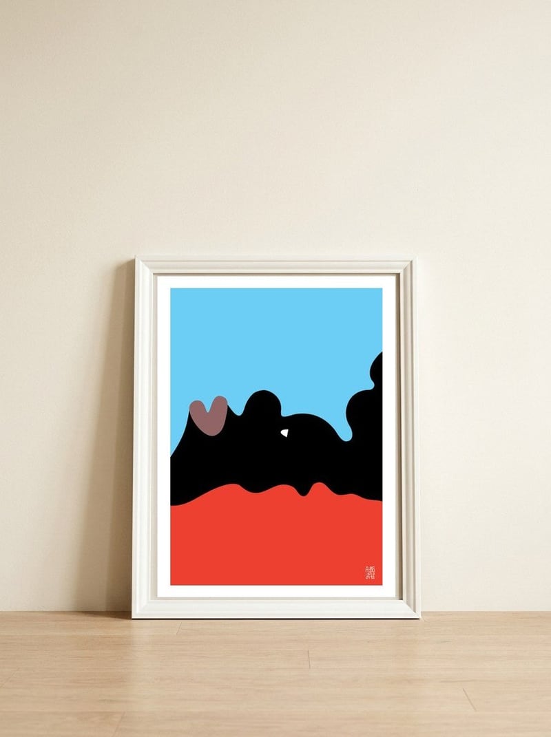Afrodite 4 — framed, leaning against the wall