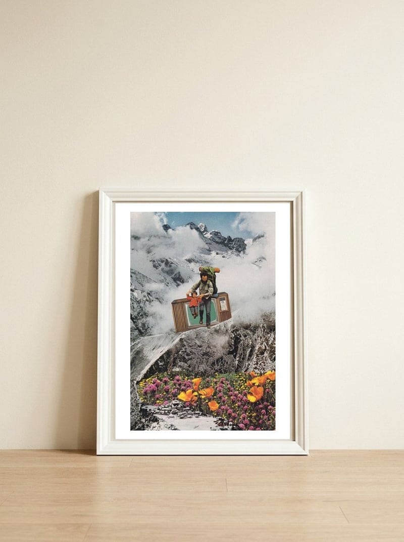 Turn Off The Tv And Go Outside — framed, leaning against the wall