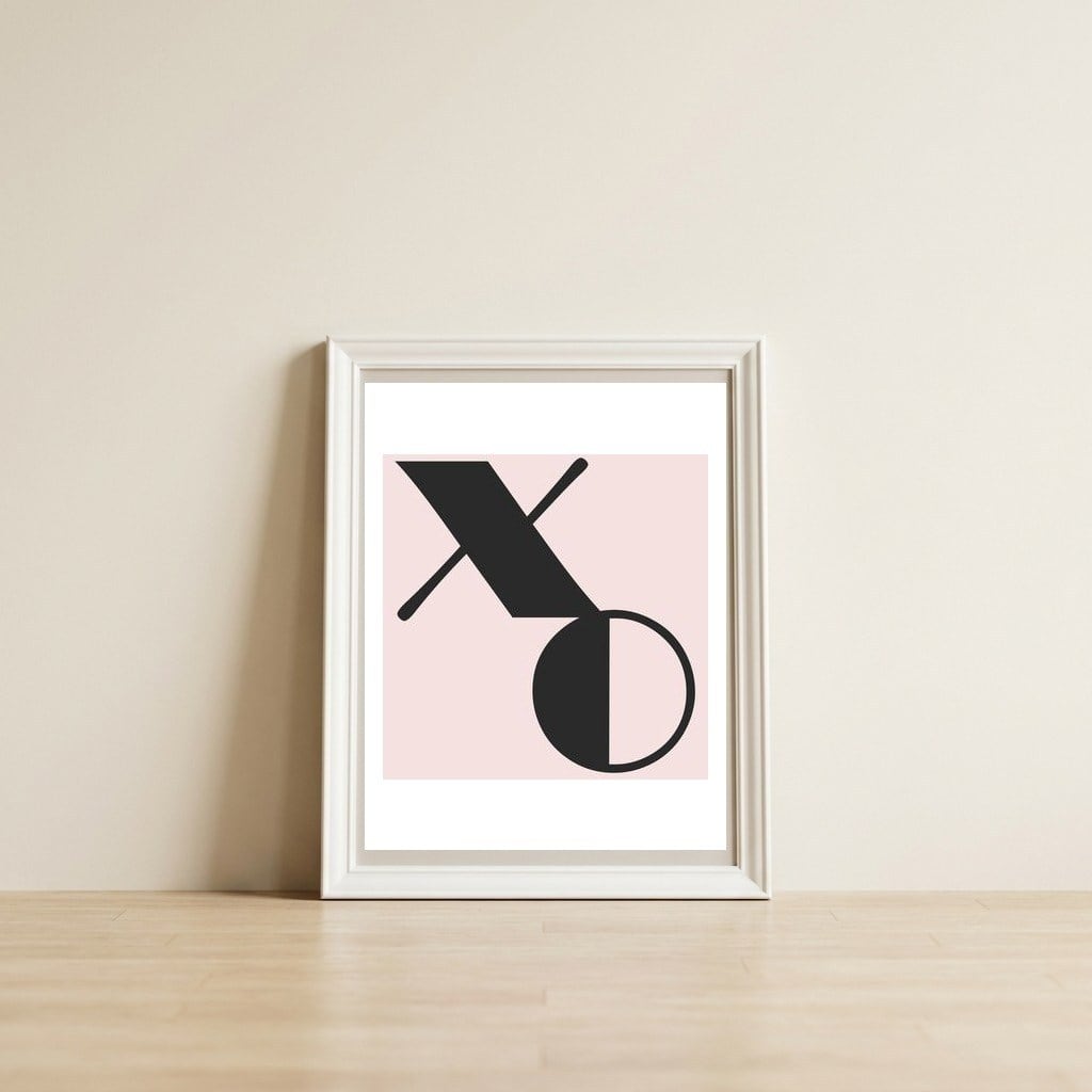 Xo  — framed, leaning against the wall
