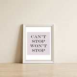 Can't Stop — framed, leaning against the wall thumbnail