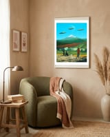 Invaders framed in a tender room thumbnail