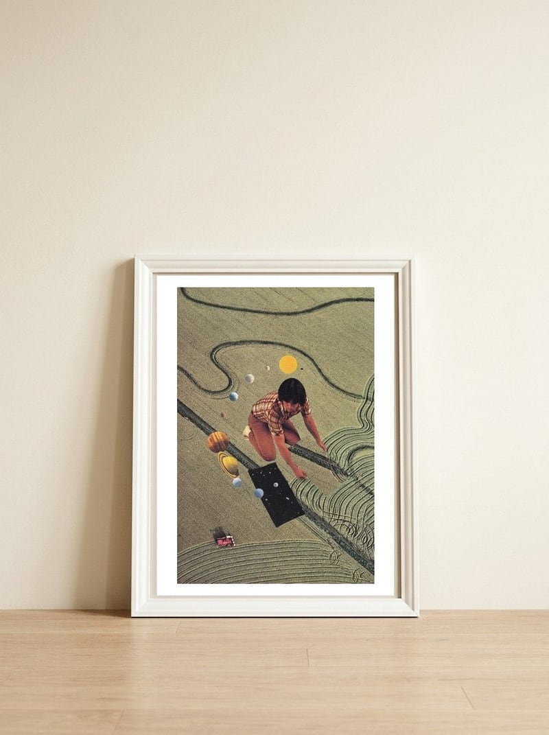 Solar System — framed, leaning against the wall