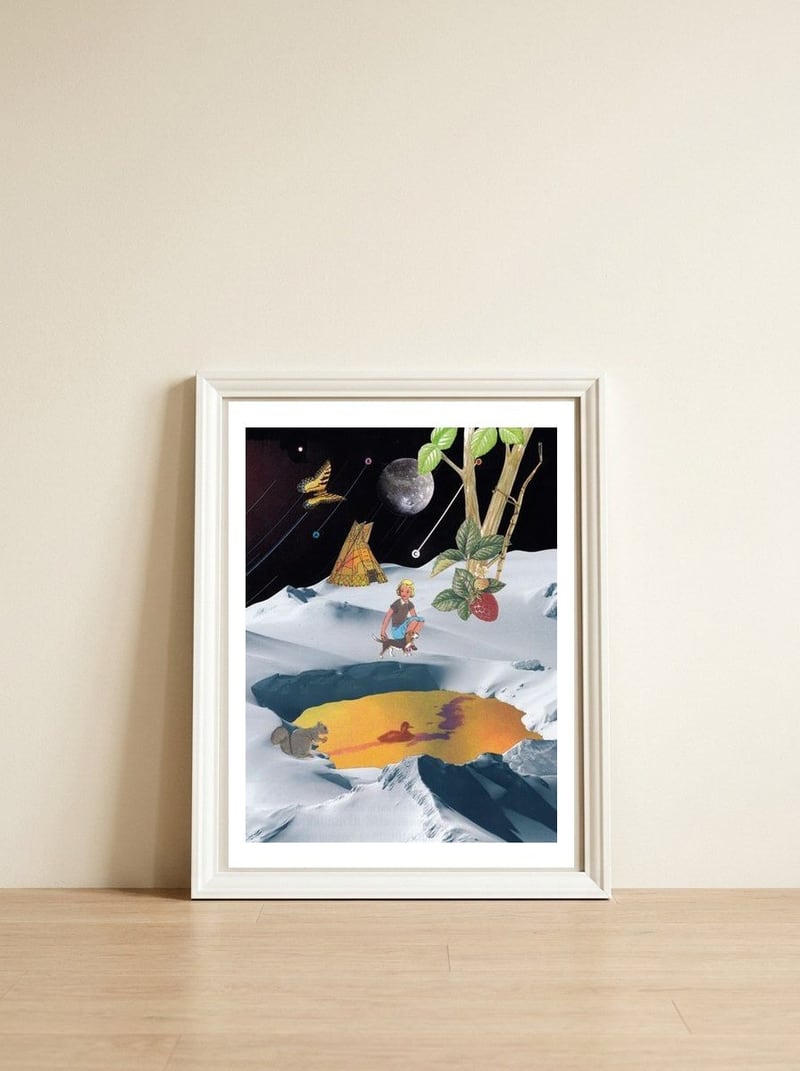 K2 Mountain — framed, leaning against the wall