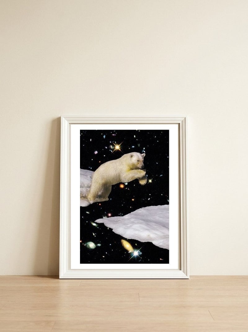 Across The Universe — framed, leaning against the wall