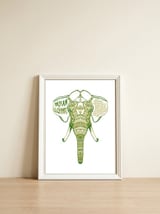 Indian Elephant — framed, leaning against the wall thumbnail