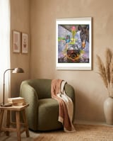 Peace in the Jungle framed in a tender room thumbnail