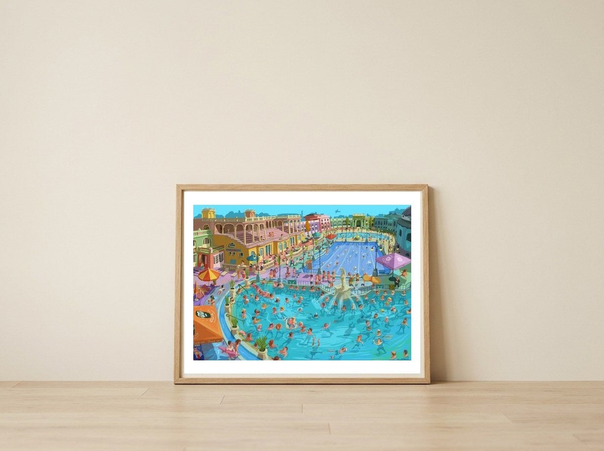 Szechenyi Thermal Spa, Budapest NC2 — framed, leaning against the wall