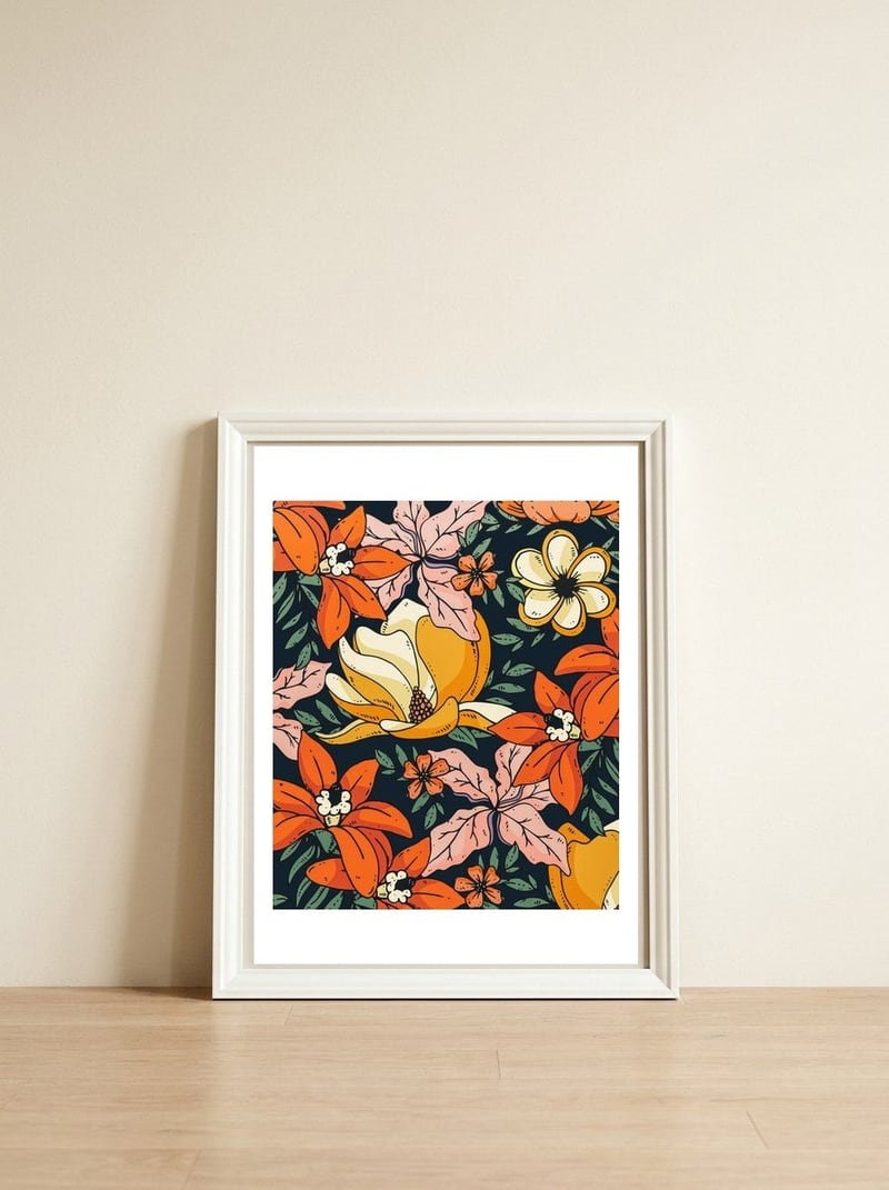 Night Forest II — framed, leaning against the wall
