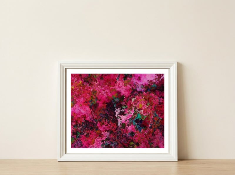 Rose  — framed, leaning against the wall