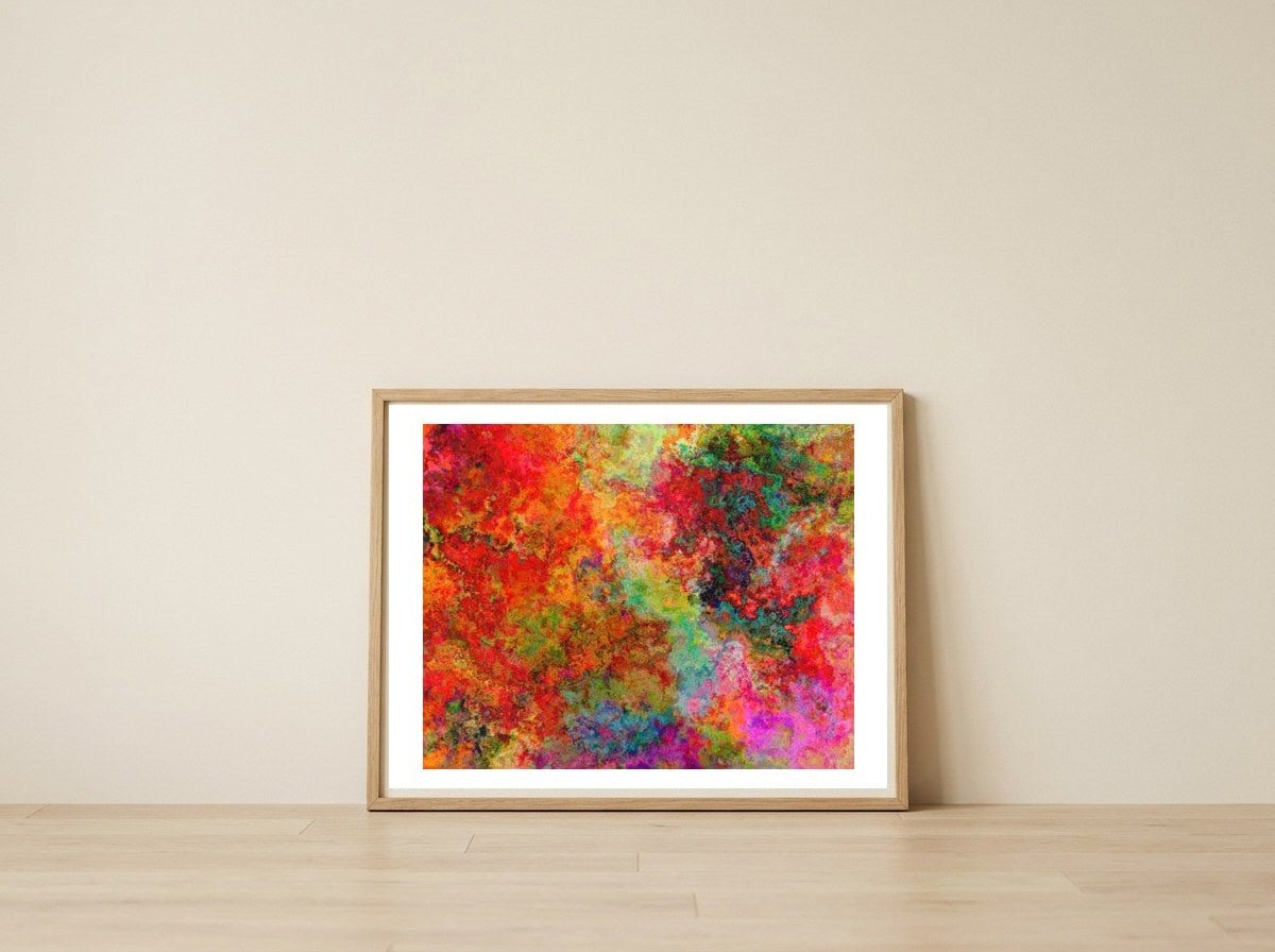 Jubilant — framed, leaning against the wall