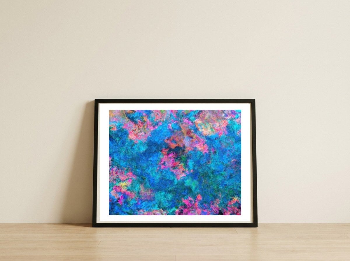 Water Lily  — framed, leaning against the wall