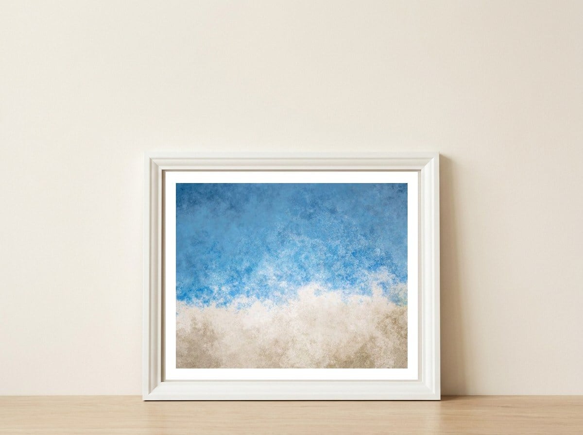 Beach  — framed, leaning against the wall