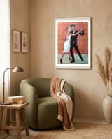 romantic tango framed in a tender room thumbnail