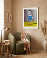 Light Blue Dress Girl framed in a tender room thumbnail