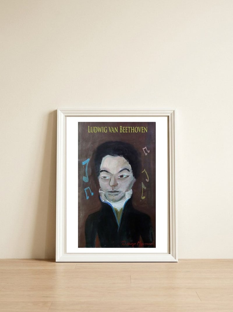Beethoven 2b — framed, leaning against the wall