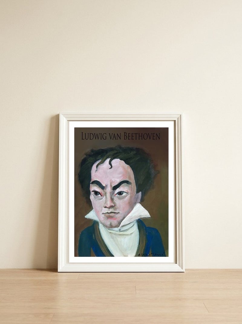 Beethoven 2 — framed, leaning against the wall