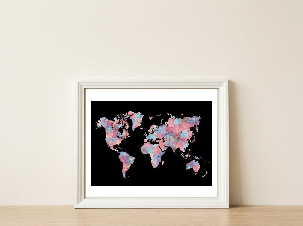 Wanderlust — framed, leaning against the wall
