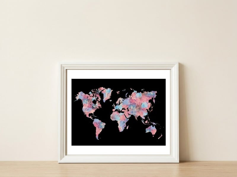 Wanderlust — framed, leaning against the wall