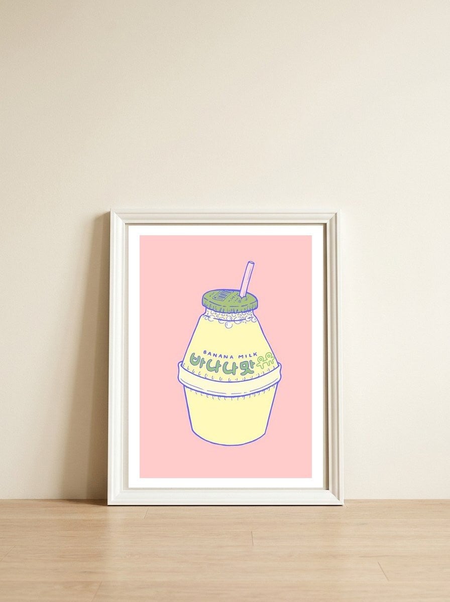Banana Milk — framed, leaning against the wall
