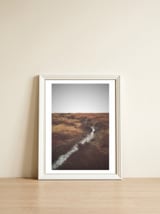 Bleak winter landscape of Saddleworth Moor  — framed, leaning against the wall thumbnail