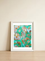 Floral Morocco — framed, leaning against the wall thumbnail
