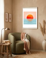 Minimalist Sunset III framed in a tender room thumbnail