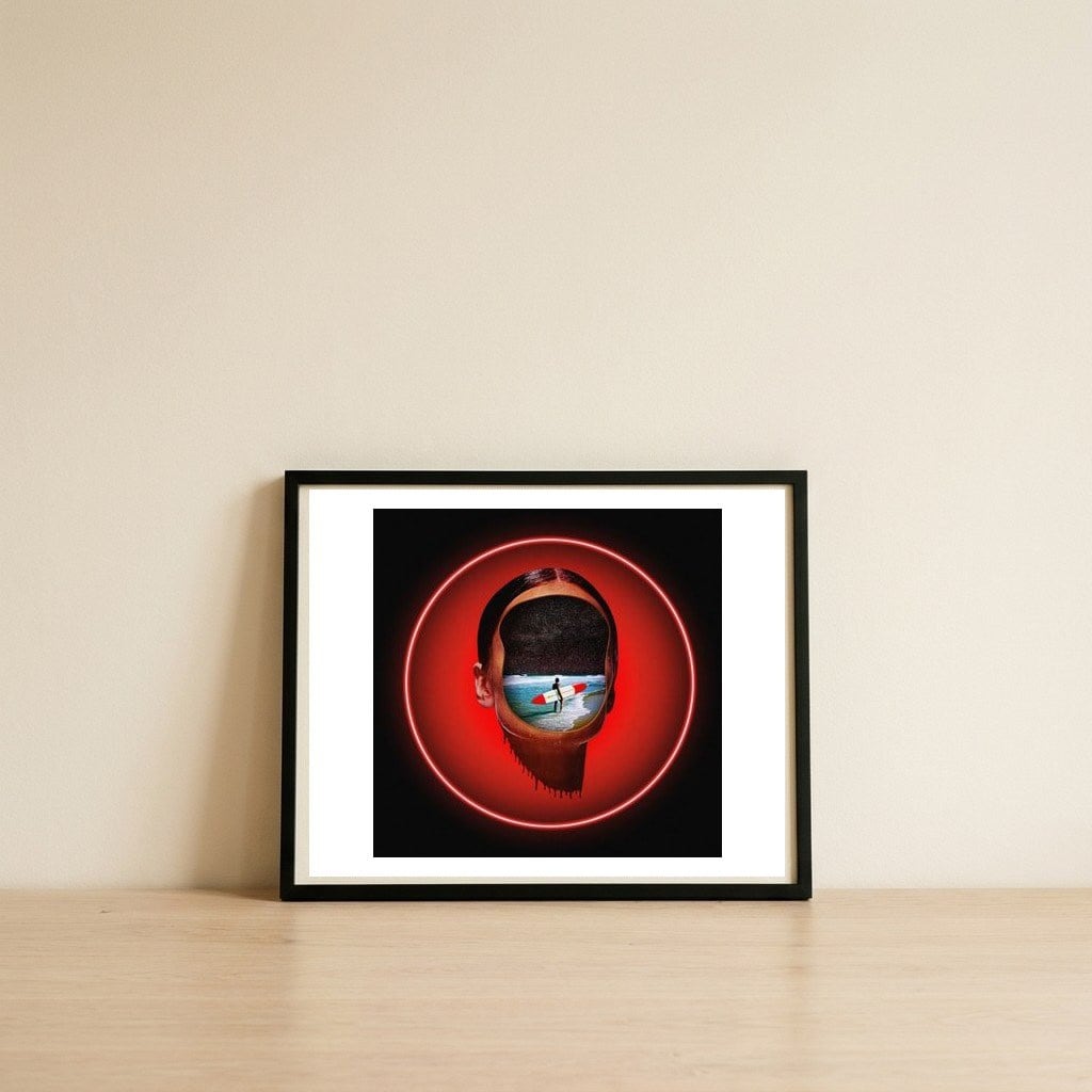 New Collage Lusere Med Grain Da — framed, leaning against the wall