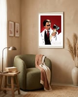 American Psycho framed in a tender room thumbnail