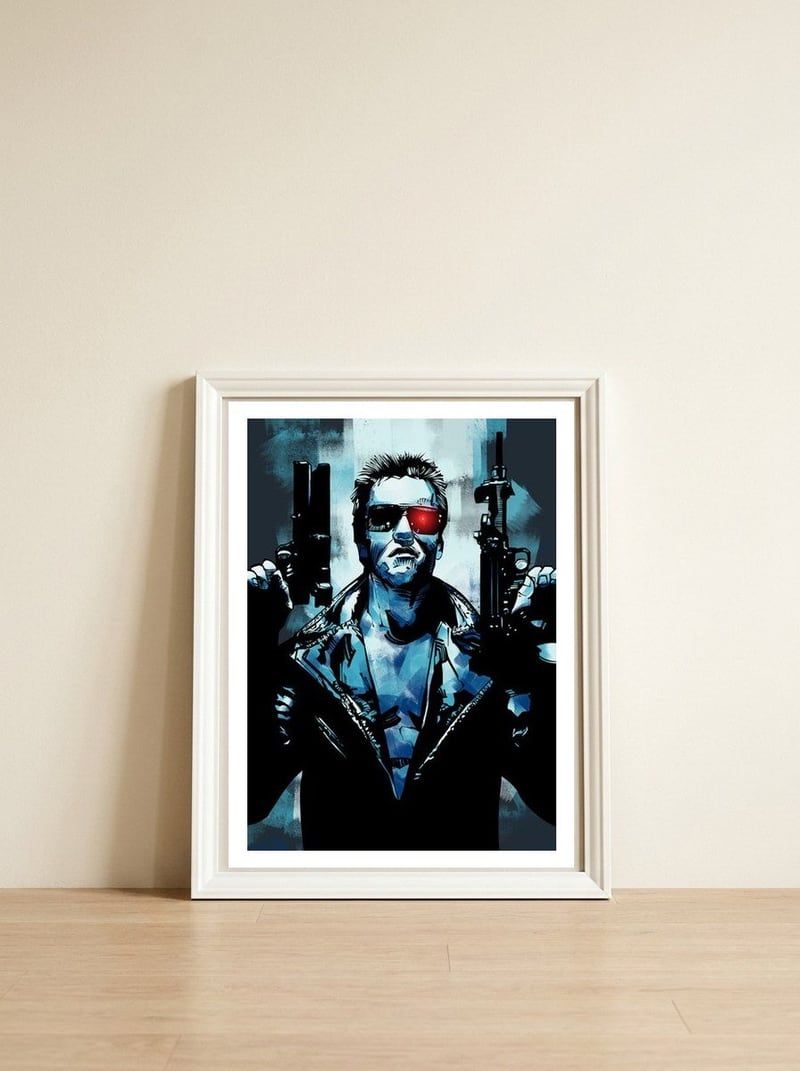 Terminator — framed, leaning against the wall