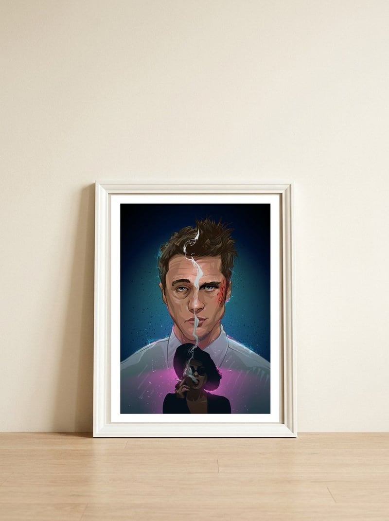 Fight Club — framed, leaning against the wall