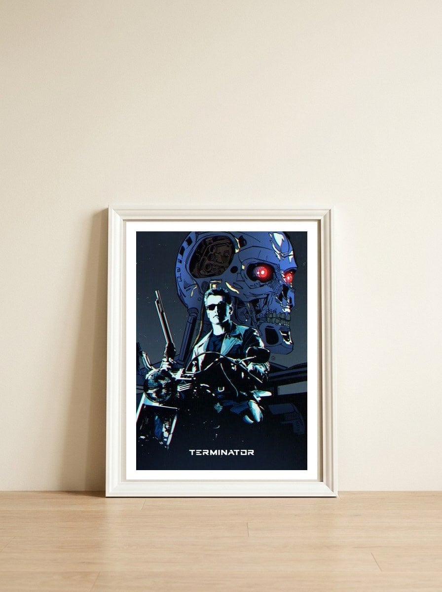 Terminator — framed, leaning against the wall