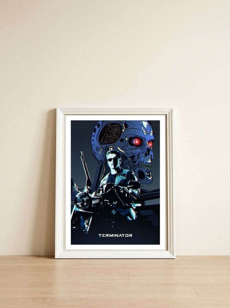 Terminator — framed, leaning against the wall