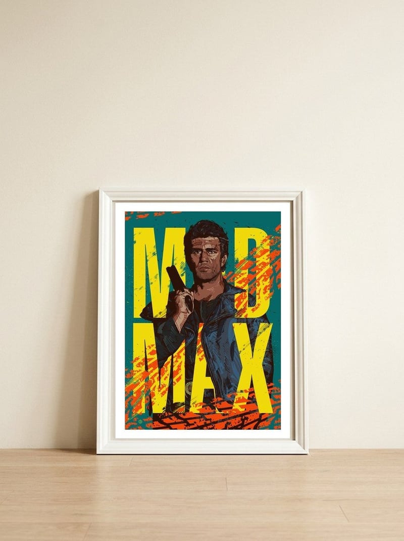 Mad Max — framed, leaning against the wall