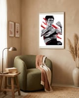 Bruce Lee framed in a tender room thumbnail