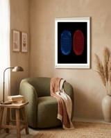 Red Blue Pills The Matrix framed in a tender room thumbnail