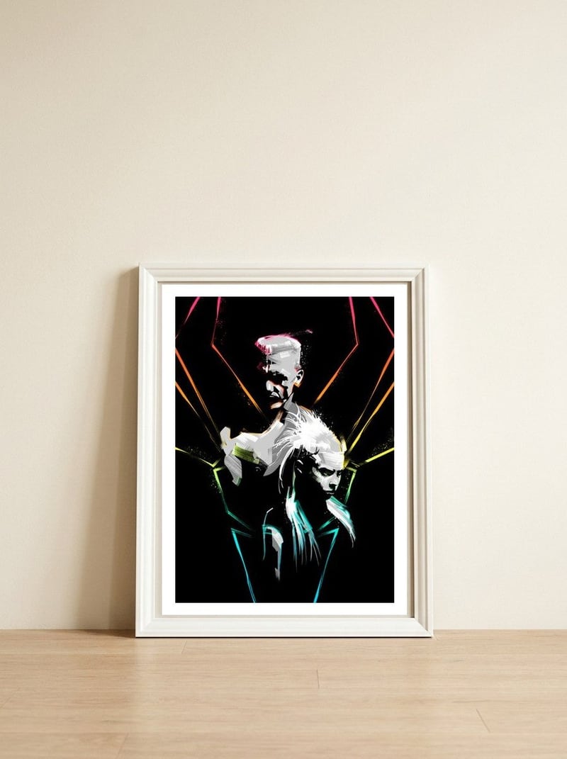 Die Antwoord — framed, leaning against the wall