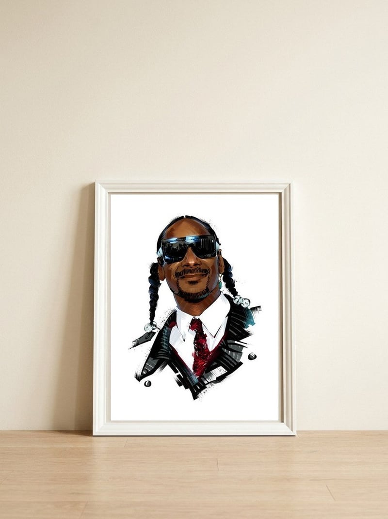 Snoop Dogg — framed, leaning against the wall