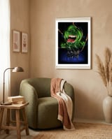 Ghostbusters framed in a tender room thumbnail