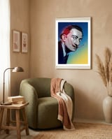 Salvador Dali framed in a tender room thumbnail
