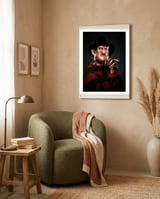 Freddy Krueger framed in a tender room thumbnail