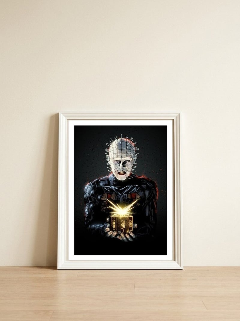 Hellraiser Pinhead — framed, leaning against the wall