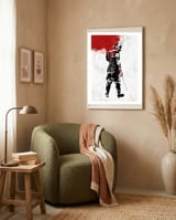 Samurai Warrior framed in a tender room thumbnail
