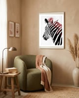 Zebra framed in a tender room thumbnail