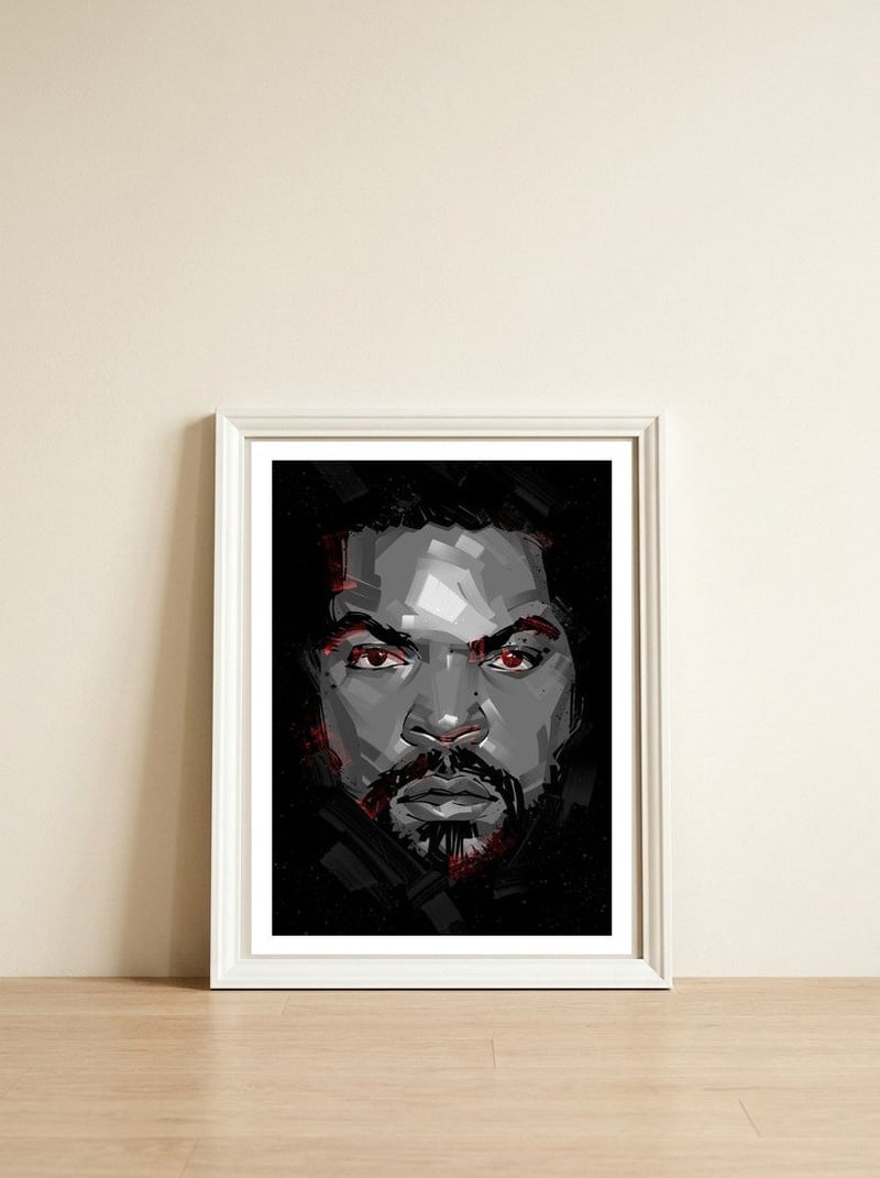 Ice Cube — framed, leaning against the wall