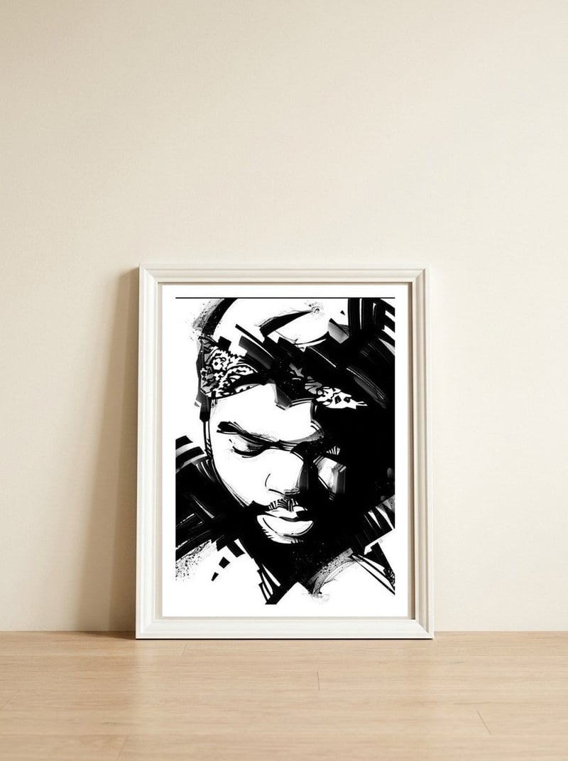 Ice Cube — framed, leaning against the wall