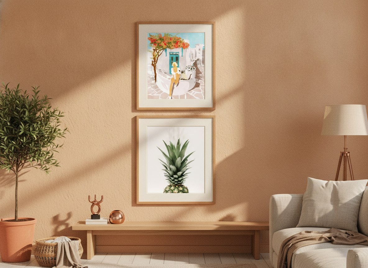 Golden Hour Flora — gallery wall